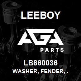 LB860036 Leeboy WASHER, FENDER, . | AGA Parts