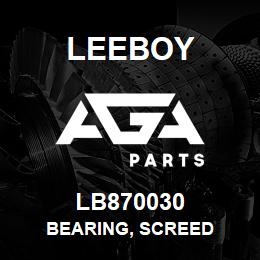 LB870030 Leeboy BEARING, SCREED | AGA Parts