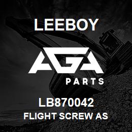 LB870042 Leeboy FLIGHT SCREW AS | AGA Parts