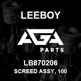 LB870206 Leeboy SCREED ASSY, 100 | AGA Parts