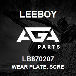 LB870207 Leeboy WEAR PLATE, SCRE | AGA Parts