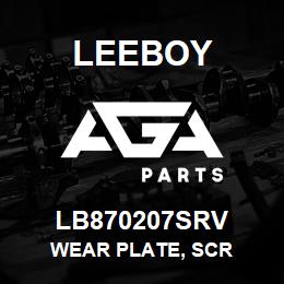 LB870207SRV Leeboy WEAR PLATE, SCR | AGA Parts