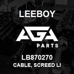 LB870270 Leeboy CABLE, SCREED LI | AGA Parts