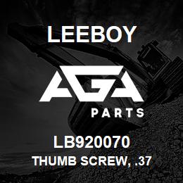 LB920070 Leeboy THUMB SCREW, .37 | AGA Parts