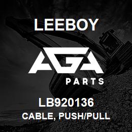 LB920136 Leeboy CABLE, PUSH/PULL | AGA Parts