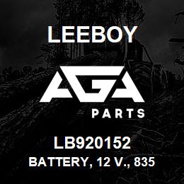 LB920152 Leeboy BATTERY, 12 V., 835 | AGA Parts