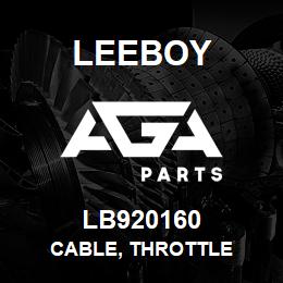 LB920160 Leeboy CABLE, THROTTLE | AGA Parts