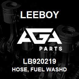 LB920219 Leeboy HOSE, FUEL WASHD | AGA Parts