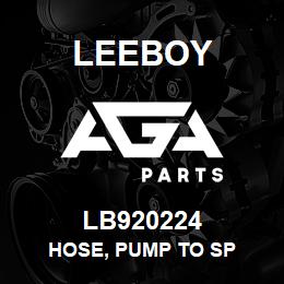 LB920224 Leeboy HOSE, PUMP TO SP | AGA Parts