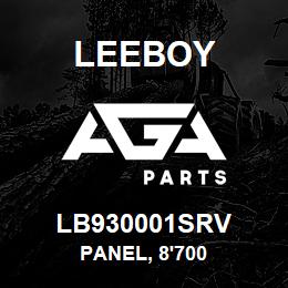 LB930001SRV Leeboy PANEL, 8'700 | AGA Parts