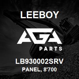 LB930002SRV Leeboy PANEL, 8'700 | AGA Parts