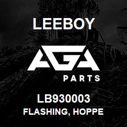 LB930003 Leeboy FLASHING, HOPPE | AGA Parts