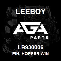 LB930006 Leeboy PIN, HOPPER WIN | AGA Parts