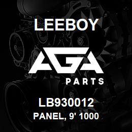 LB930012 Leeboy PANEL, 9' 1000 | AGA Parts