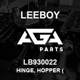 LB930022 Leeboy HINGE, HOPPER ( | AGA Parts