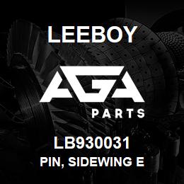 LB930031 Leeboy PIN, SIDEWING E | AGA Parts