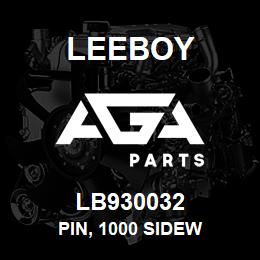 LB930032 Leeboy PIN, 1000 SIDEW | AGA Parts