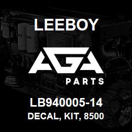 LB940005-14 Leeboy DECAL, KIT, 8500 | AGA Parts