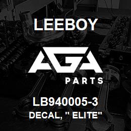 LB940005-3 Leeboy DECAL, " ELITE" | AGA Parts