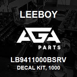 LB9411000BSRV Leeboy DECAL KIT, 1000 | AGA Parts