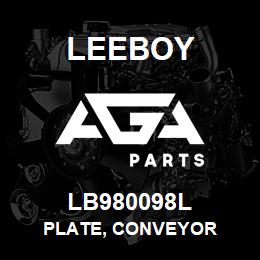 LB980098L Leeboy PLATE, CONVEYOR | AGA Parts