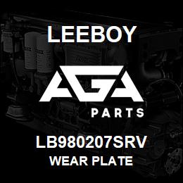 LB980207SRV Leeboy WEAR PLATE | AGA Parts