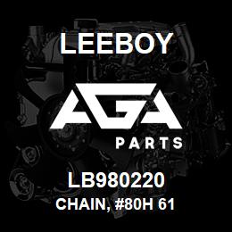 LB980220 Leeboy CHAIN, #80H 61 | AGA Parts