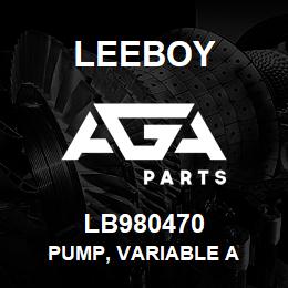 LB980470 Leeboy PUMP, VARIABLE A | AGA Parts