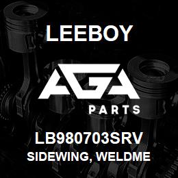 LB980703SRV Leeboy SIDEWING, WELDME | AGA Parts