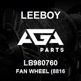 LB980760 Leeboy FAN WHEEL (8816 | AGA Parts