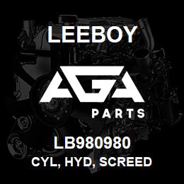 LB980980 Leeboy CYL, HYD, SCREED | AGA Parts