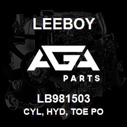 LB981503 Leeboy CYL, HYD, TOE PO | AGA Parts