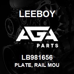 LB981656 Leeboy PLATE, RAIL MOU | AGA Parts