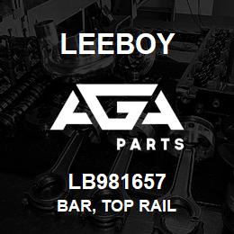 LB981657 Leeboy BAR, TOP RAIL | AGA Parts