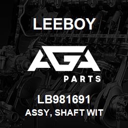 LB981691 Leeboy ASSY, SHAFT WIT | AGA Parts