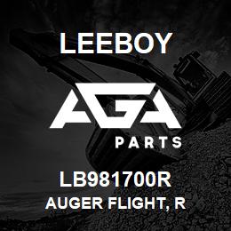 LB981700R Leeboy AUGER FLIGHT, R | AGA Parts