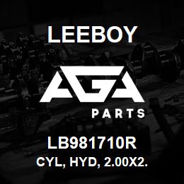 LB981710R Leeboy CYL, HYD, 2.00X2. | AGA Parts