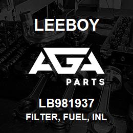 LB981937 Leeboy FILTER, FUEL, INL | AGA Parts