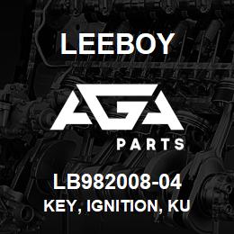 LB982008-04 Leeboy KEY, IGNITION, KU | AGA Parts