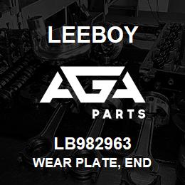 LB982963 Leeboy WEAR PLATE, END | AGA Parts