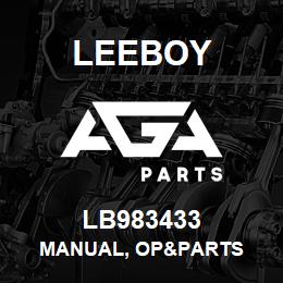 LB983433 Leeboy MANUAL, OP&PARTS | AGA Parts