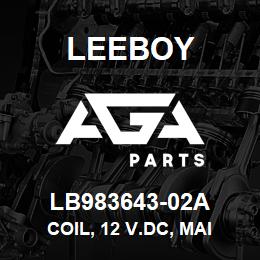 LB983643-02A Leeboy COIL, 12 V.DC, MAI | AGA Parts