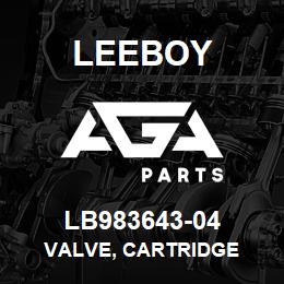 LB983643-04 Leeboy VALVE, CARTRIDGE | AGA Parts