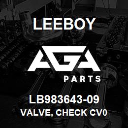 LB983643-09 Leeboy VALVE, CHECK CV0 | AGA Parts