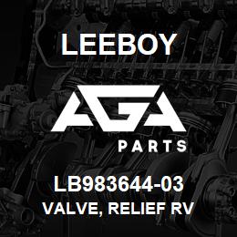 LB983644-03 Leeboy VALVE, RELIEF RV | AGA Parts