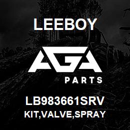 LB983661SRV Leeboy KIT,VALVE,SPRAY | AGA Parts