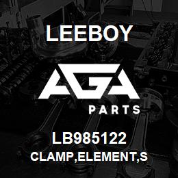 LB985122 Leeboy CLAMP,ELEMENT,S | AGA Parts