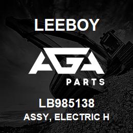 LB985138 Leeboy ASSY, ELECTRIC H | AGA Parts