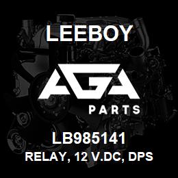 LB985141 Leeboy RELAY, 12 V.DC, DPS | AGA Parts