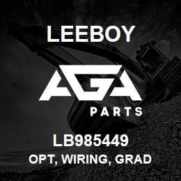 LB985449 Leeboy OPT, WIRING, GRAD | AGA Parts